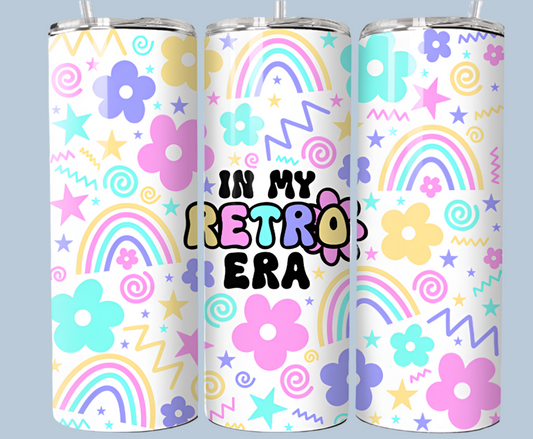 In my retro era, 20oz tumbler with lid & straw straight Mother’s Day