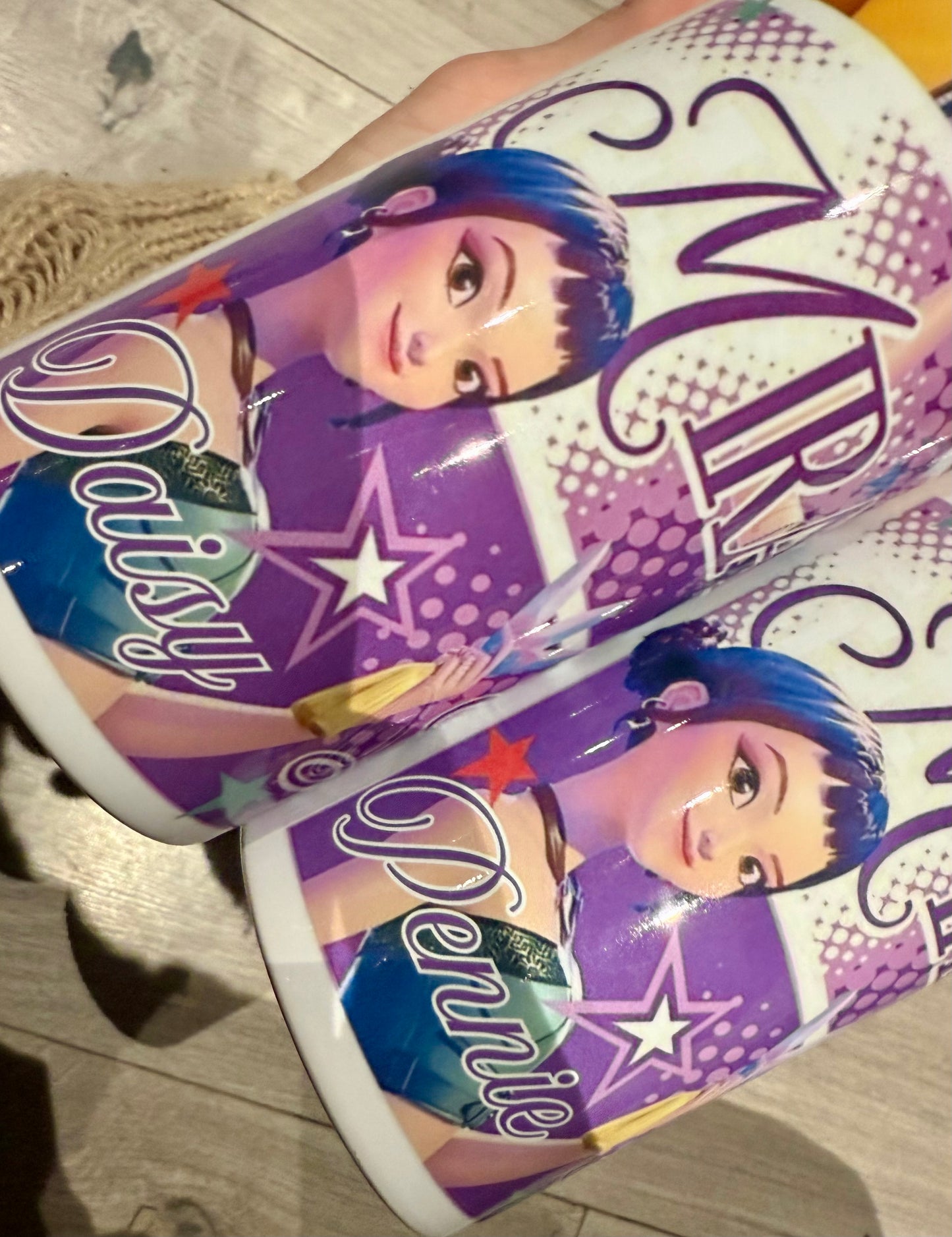 Girls demon 20oz water bottle with screw on lid straight