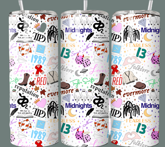 Midnights, 20oz tumbler with lid & straw straight
