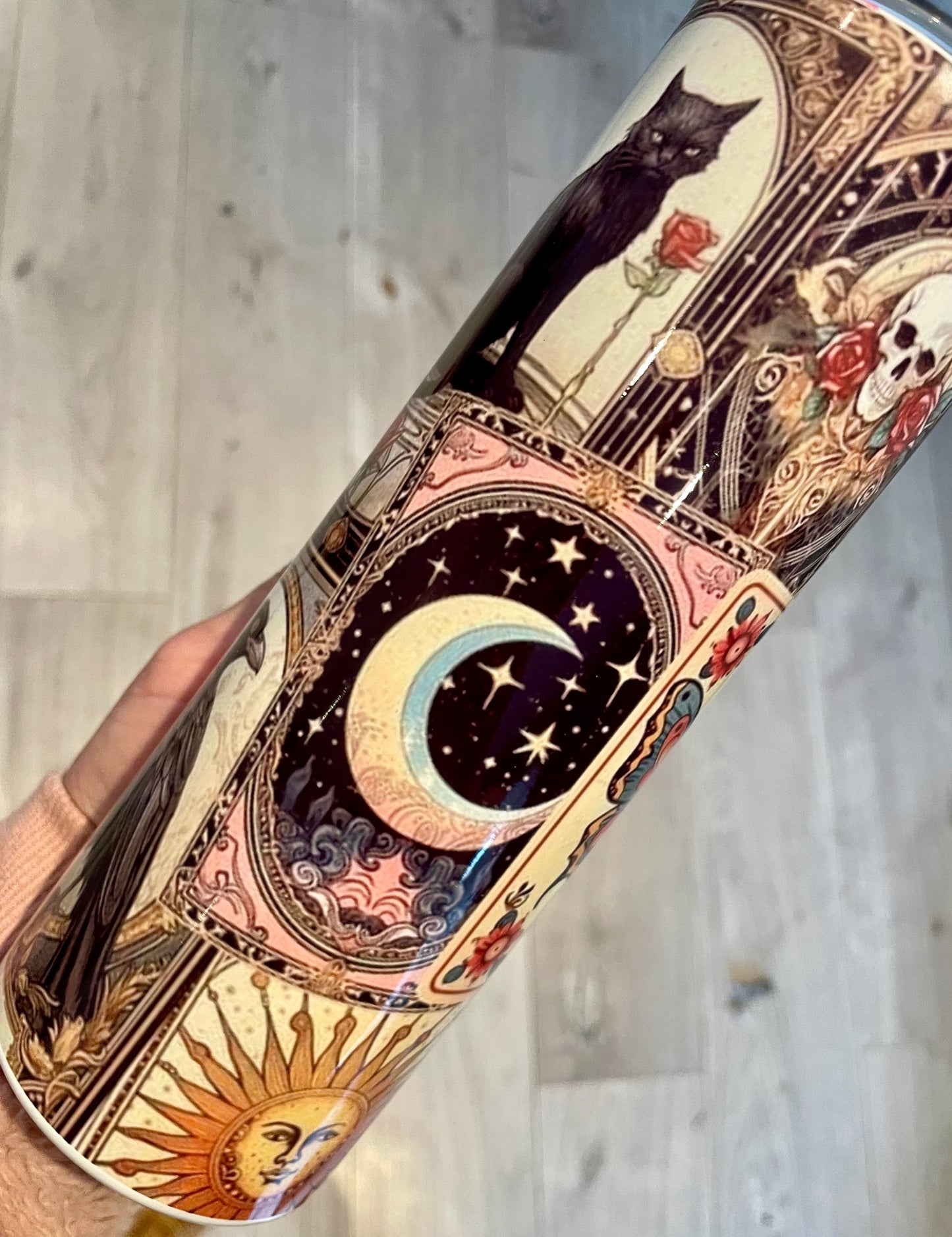 Tarot 20oz tumbler with lid and straw straight