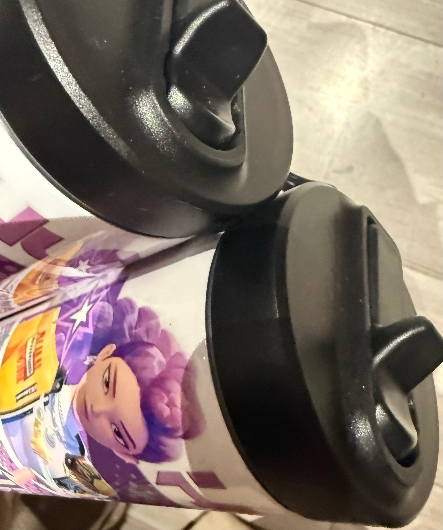 Girls demon 20oz water bottle with screw on lid straight