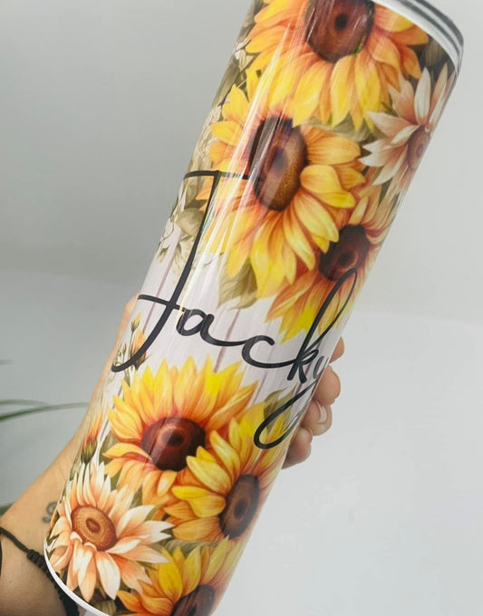 Sunflower 20oz tumbler straight