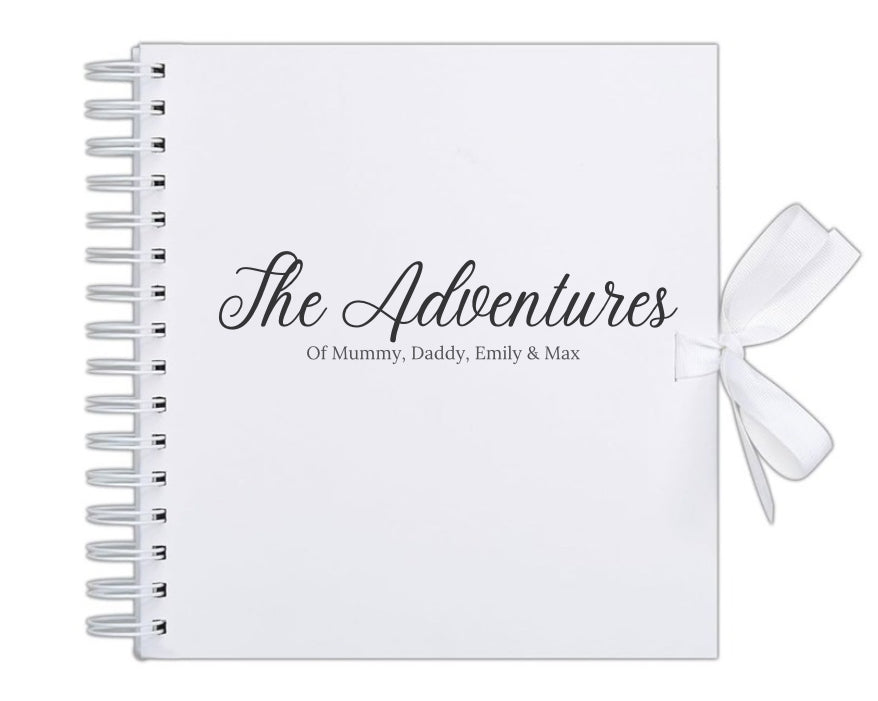 The Adventures, family personalised scrap book