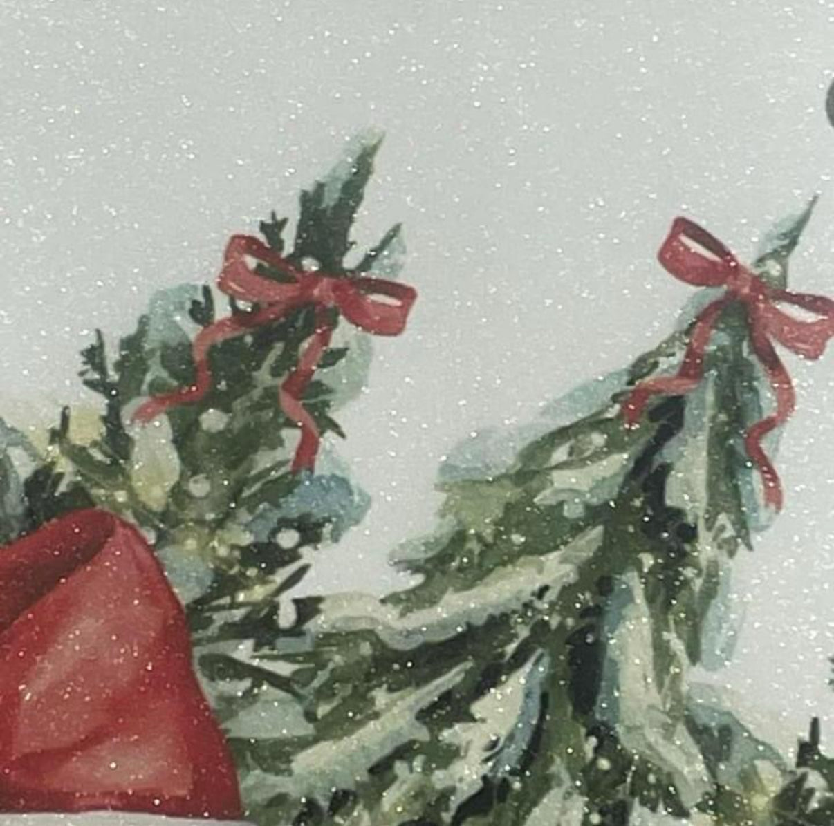 Glitter effect christmas countdown personalised metal board 20x15cm