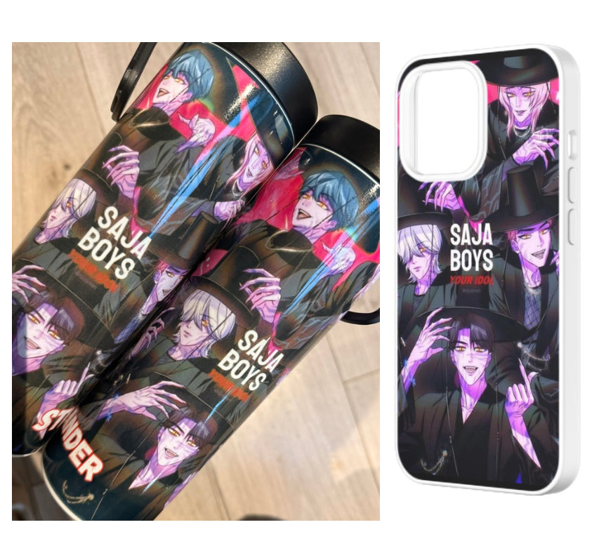 Saja boys Phone case and tumbler gift box set ANY THEME