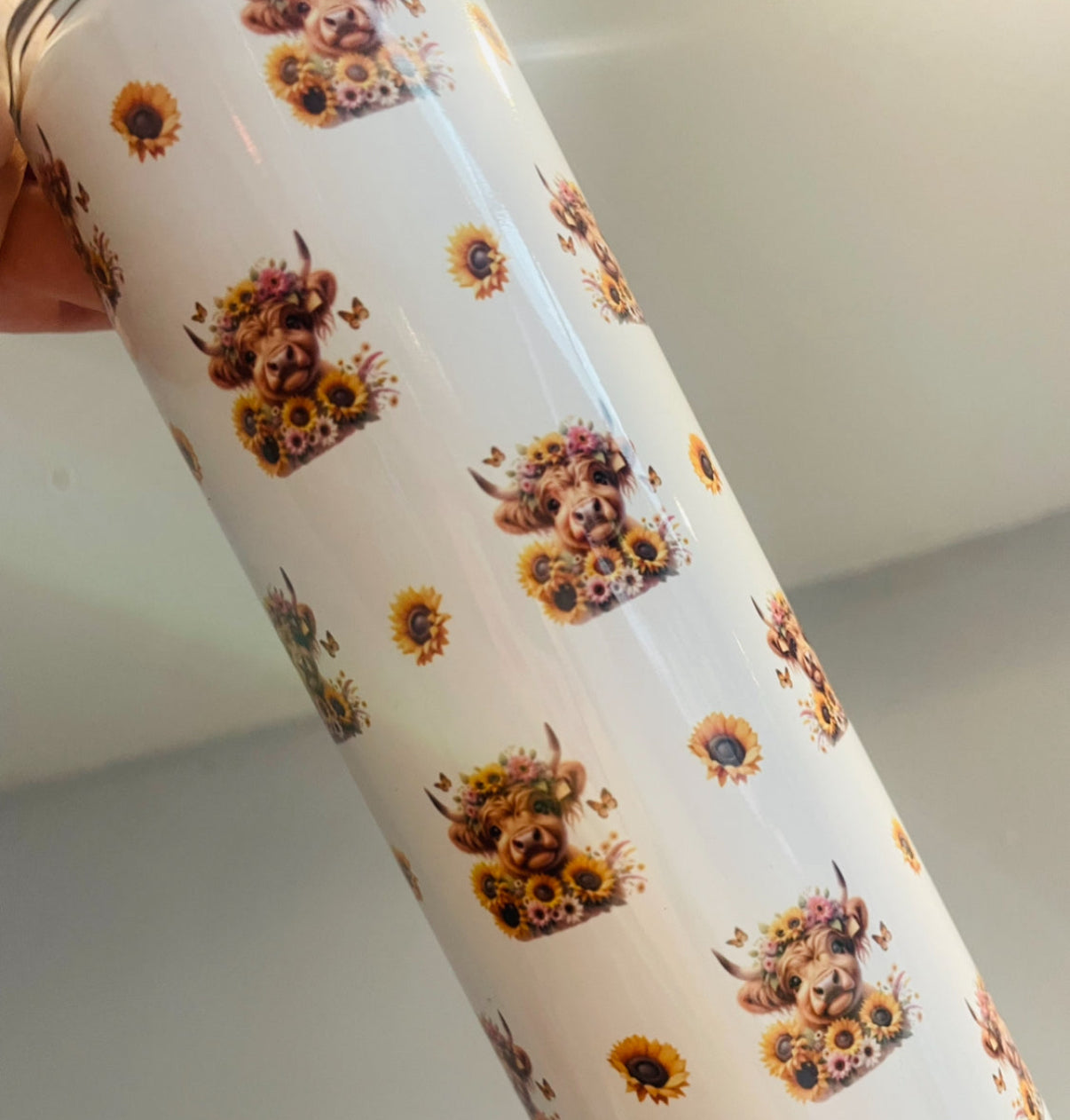 20oz Highland cow tumbler straight