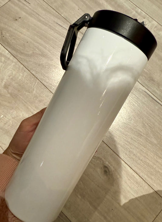 Custom20oz water bottle with screw on lid straight