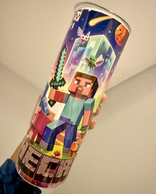 20oz straight tumbler; minecraft