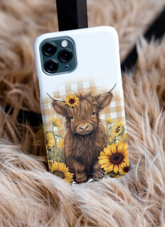 Highland cow phone case accessories