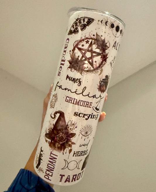 20oz tumbler witchy, straight