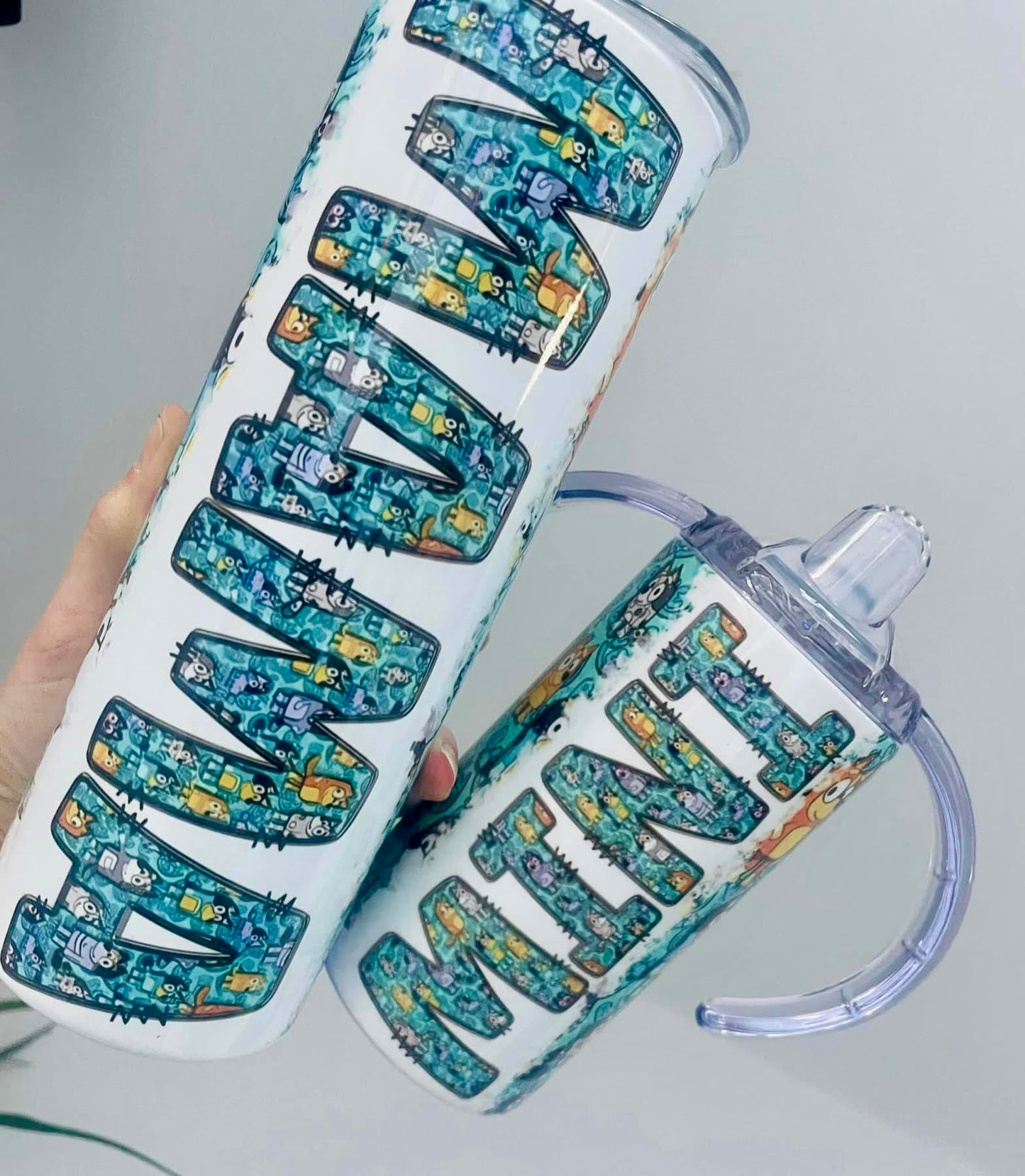 Mama & Mini tumbler set cute bluey character