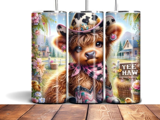 Cute cow 20z tumbler