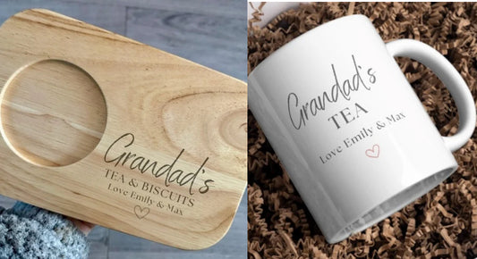 Christmas gift, Mug and biscuit board set.