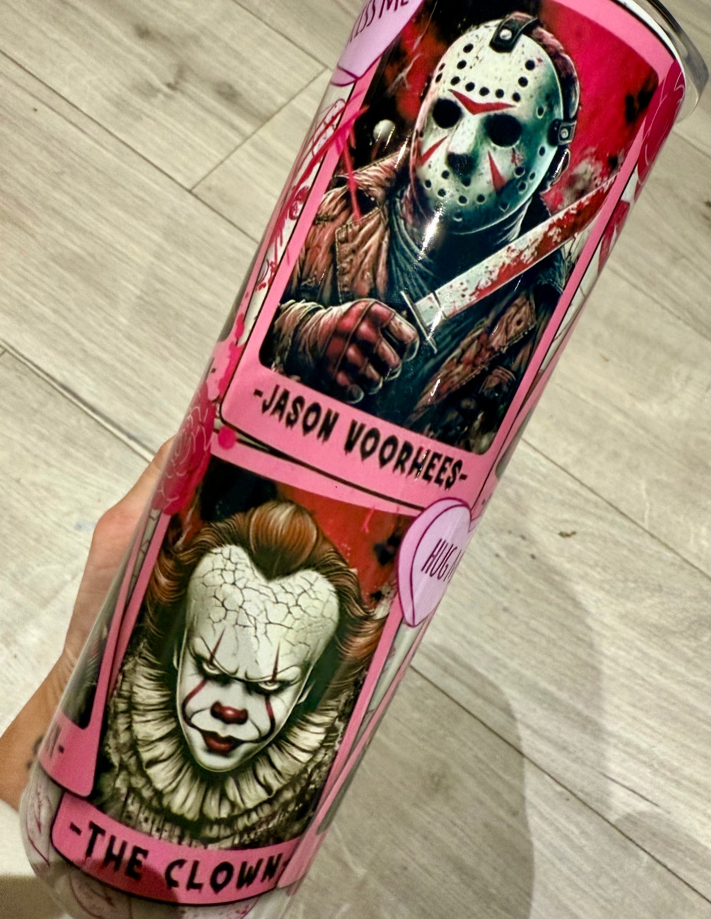 Horror 20oz tumbler straight Pink