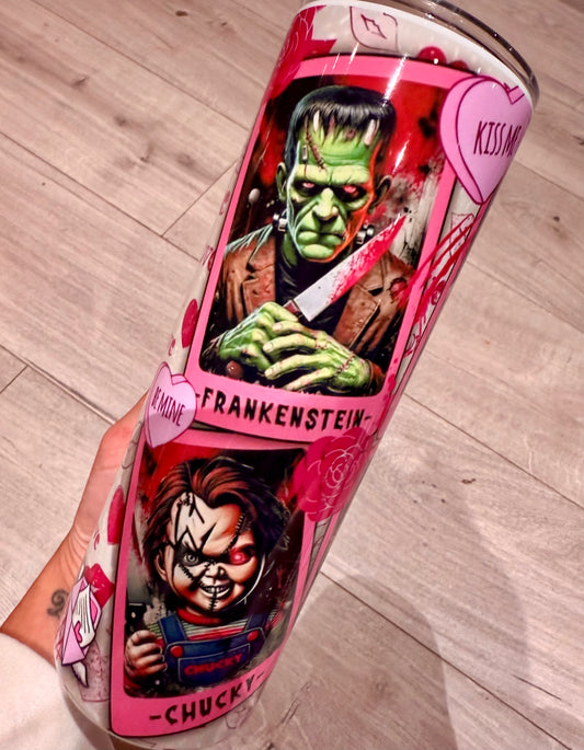 Horror 20oz tumbler straight Pink