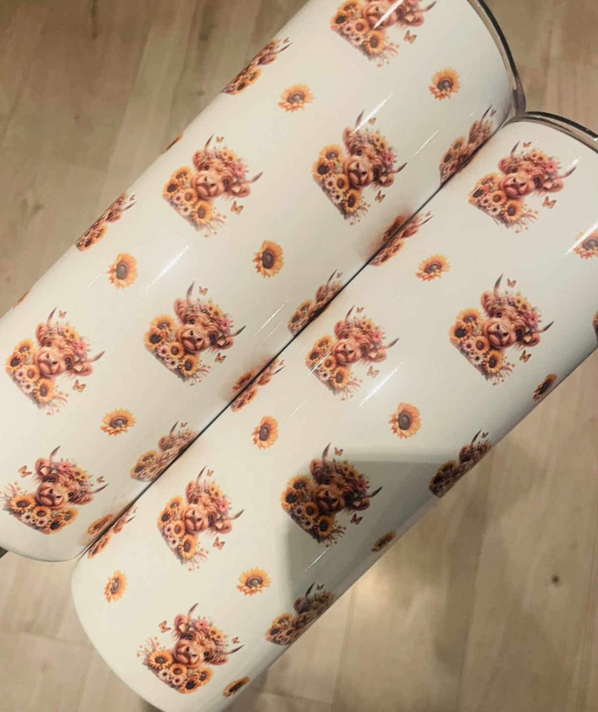 20oz Highland cow tumbler straight