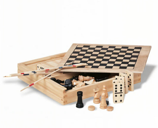 Chess/draughts laser engraved personlaised set christmas