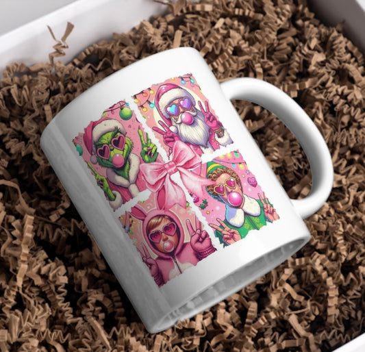 Cute christmas characters mug