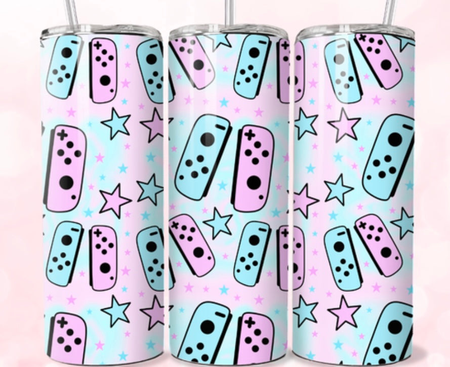 Gamer, 20oz tumbler with lid & straw straight