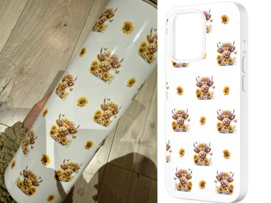 Highland cow Phone case and tumbler gift box set