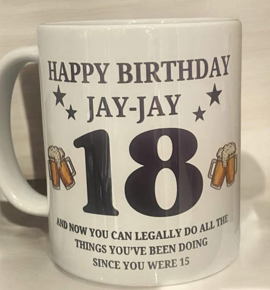 18th Birthday Personalised Mug
