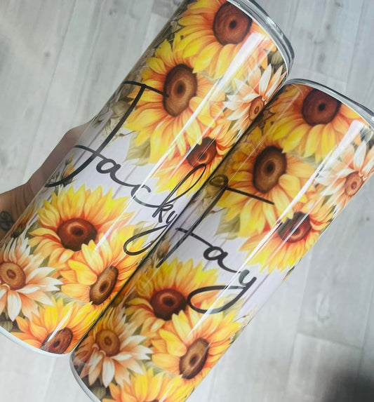 Sunflower 20oz tumbler straight