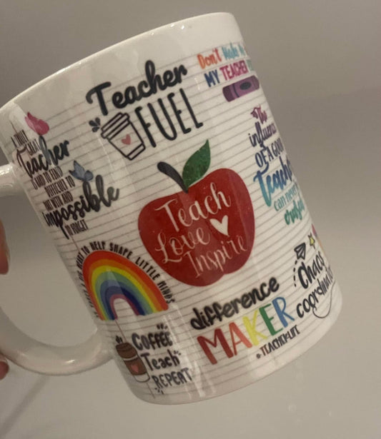 Teacher fuel personalised mug