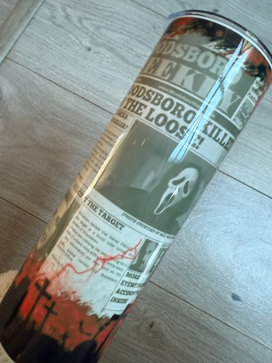 Horror 20oz tumbler for hot or cold drinks
