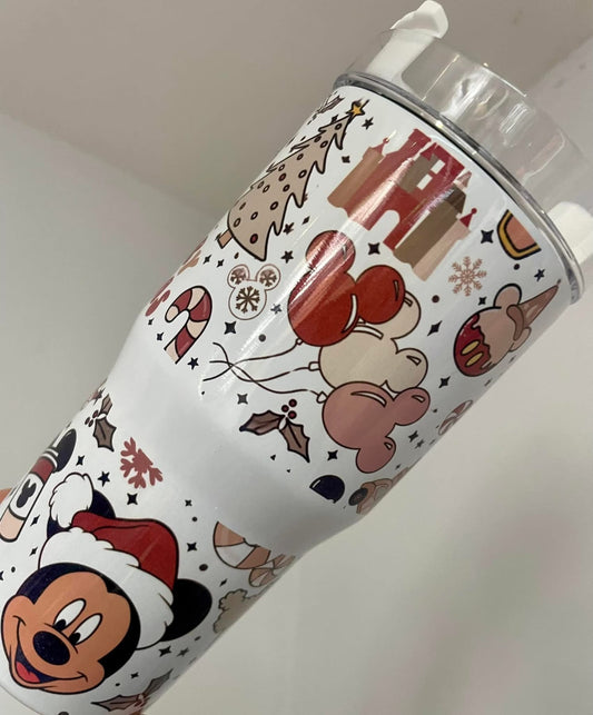20oz tumbler with handle christmas