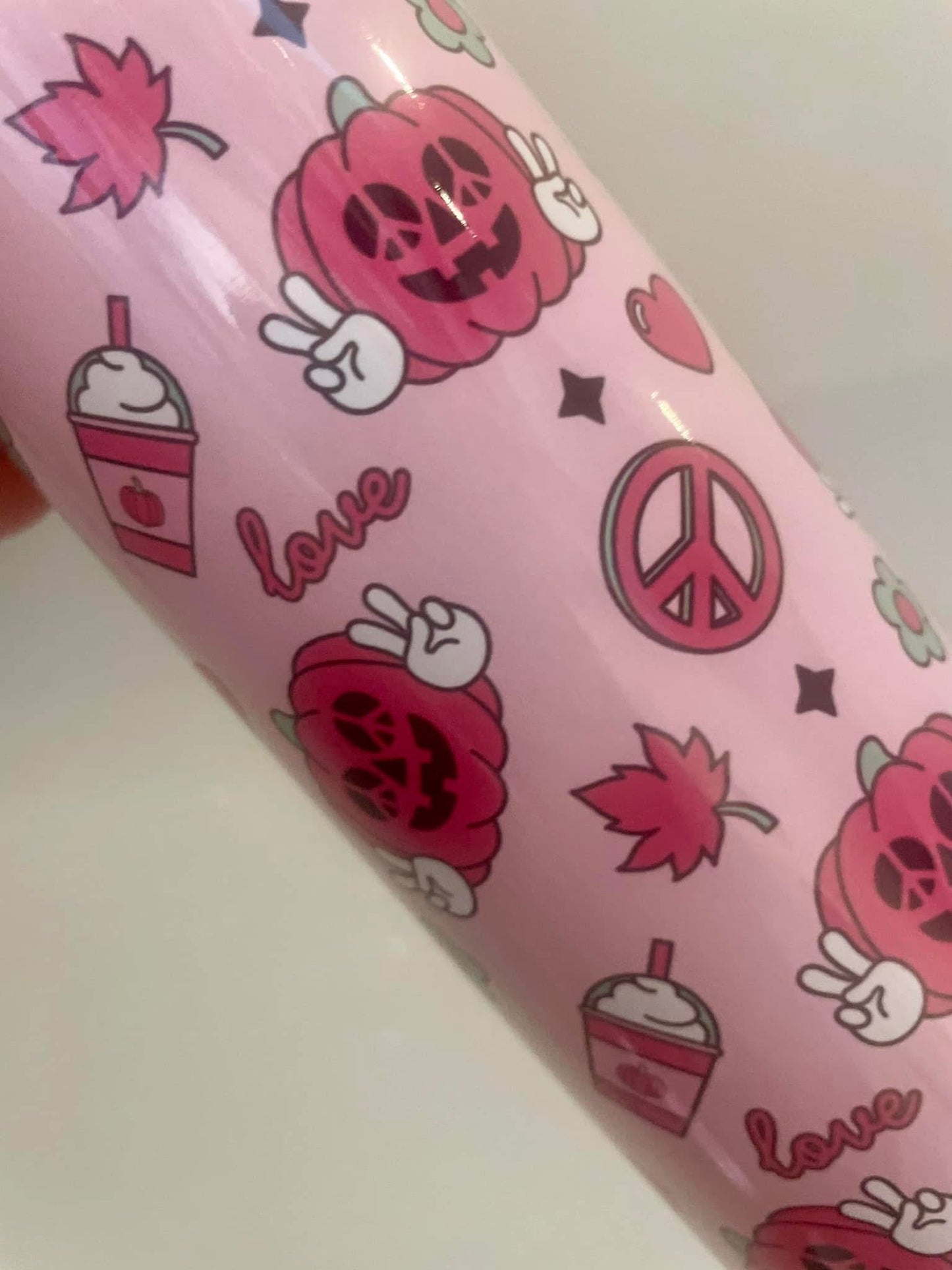 Pumpkin pink girly 20oz tumbler Clearance