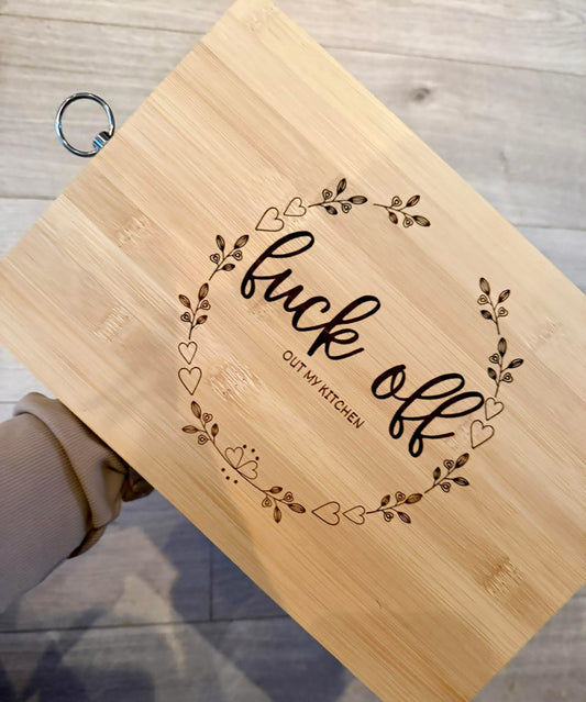 Sweary chopping board, home accessories 34x24xm